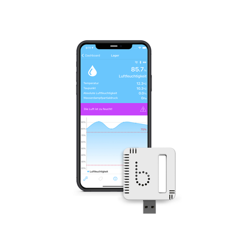 bluSensor® - BSP02AIR - Model Humidity and Temperature Monitoring (BLE & Wi-Fi)