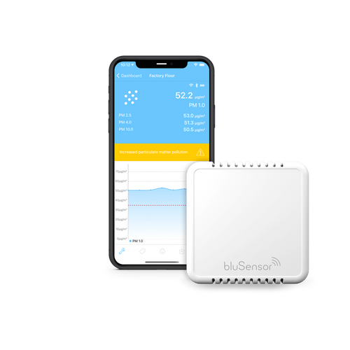 bluSensor® Pro - BSP03PM - Model Air Quality Monitor with Particulate Matter Sensor Traffic Light   (BLE & Wi-Fi)